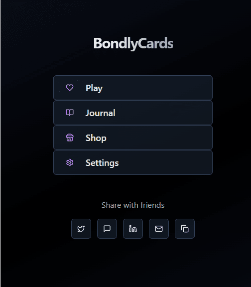 BondlyCards - An adult card game for couples.